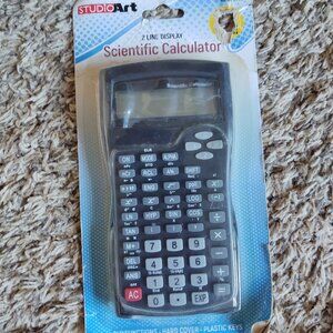 StudioArt 2 Line Display Scientific Calculator New 2 Line Display Hard Cover
